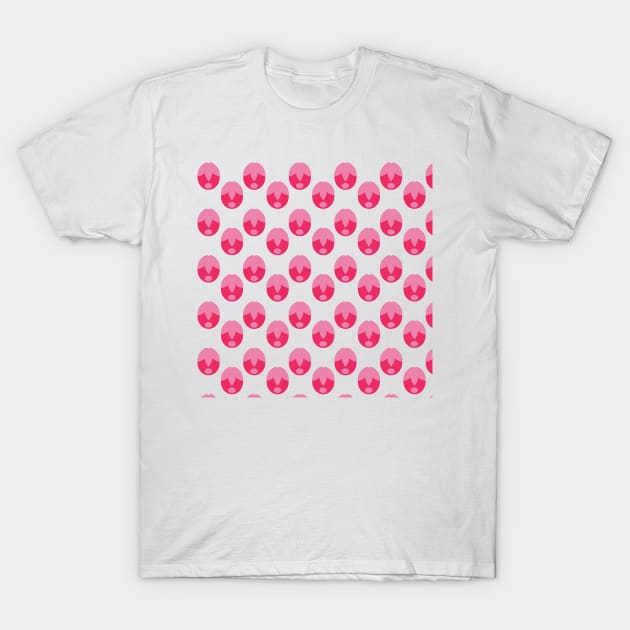 Pink Strawberry Kisses Pattern Digital Art | Melanie Jensen Illustrations T-Shirt by illusima